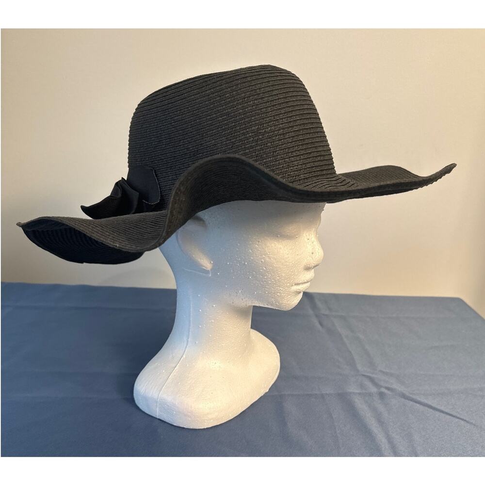 Sun N Sand Headwear‎ Black Woven Sun Hat Pre-Owned
